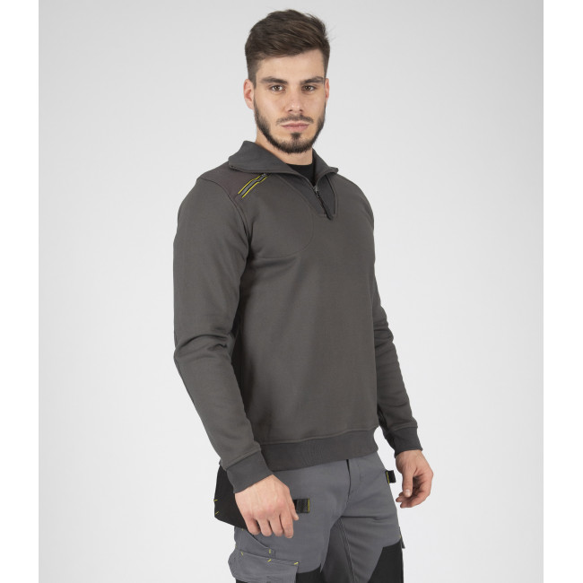 STRICKPULLOVER IM SWEATSHIRT-STIL LARGO GRAU - Nine Worths by North Ways