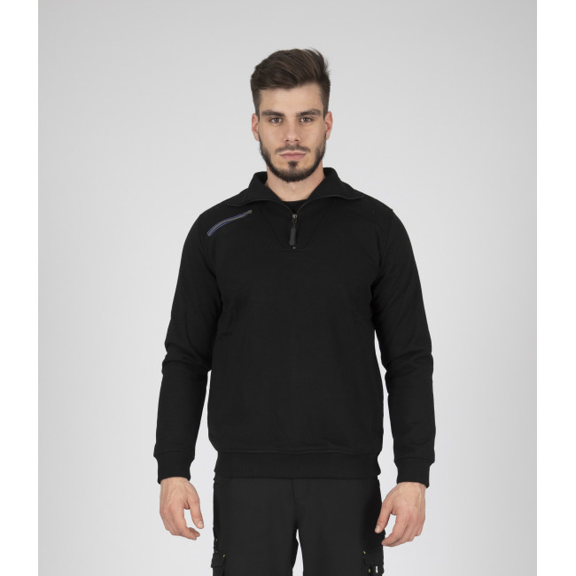 GEBREIDE TRUI STIJL SWEATSHIRT LARGO ZWART - Nine Worths by North Ways