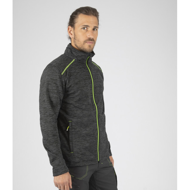 VEST MET RITS LENNY GRIJS GEMÊLEERD EN FLUORGEEL - Nine Worths by North Ways