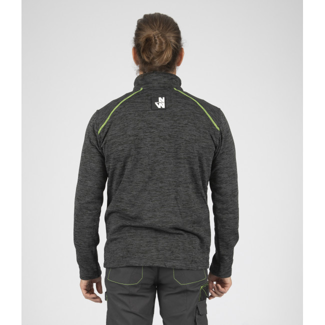 VEST MET RITS LENNY GRIJS GEMÊLEERD EN FLUORGEEL - Nine Worths by North Ways