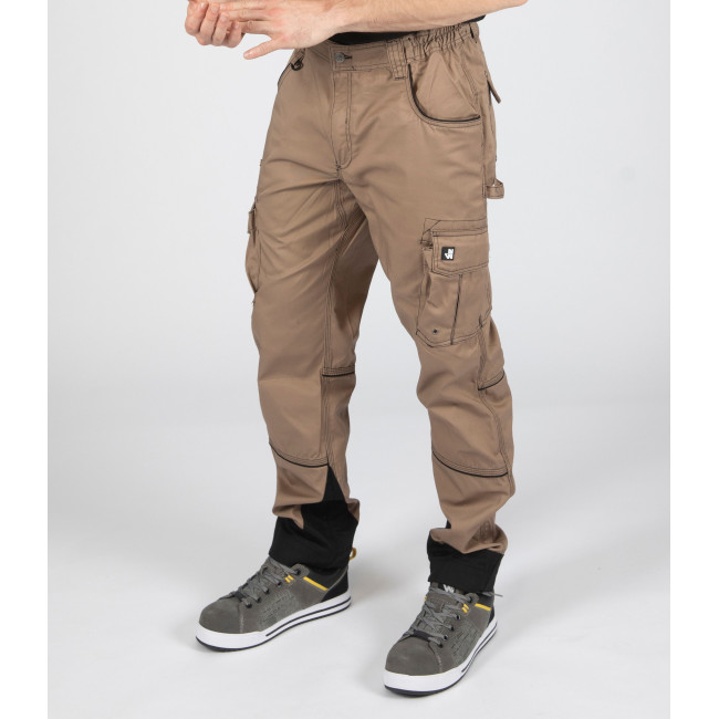 WERKBROEK ANTRAS BEIGE EN ZWART - Nine Worths by North Ways