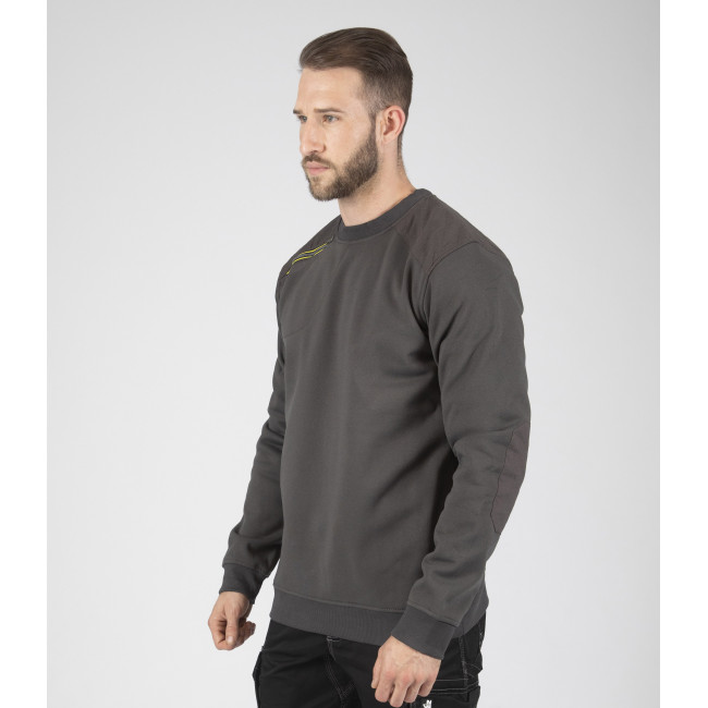 SWEAT COL ROND LEON GRIS - Nine Worths by North Ways