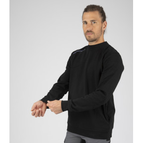 SWEATSHIRT RONDE HALS LEON ZWART - Nine Worths by North Ways