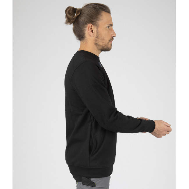 SWEATSHIRT RONDE HALS LEON ZWART - Nine Worths by North Ways