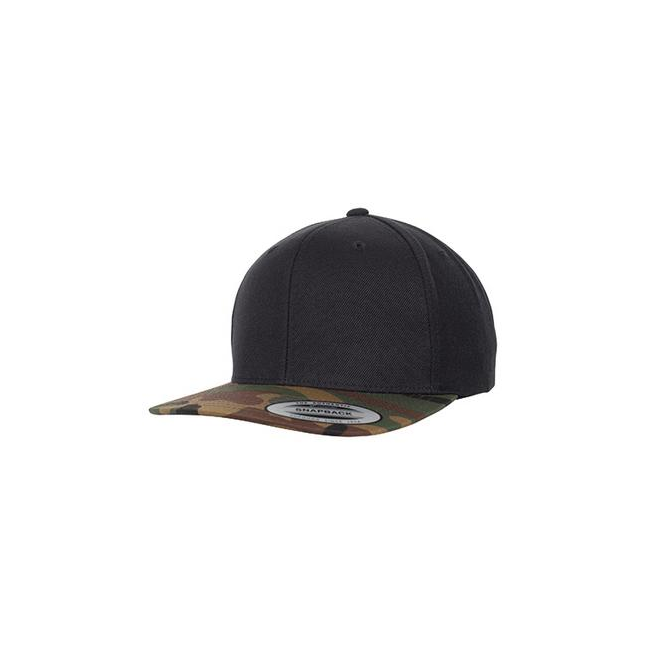 Casquette Classic Snapback 2-Tone Camo noir/camo vert - Flexfit