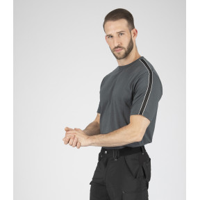 T-shirt de travail à manches courtes Luka anthracite - Nine Worths by North Ways