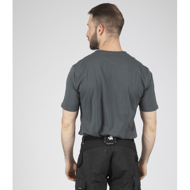 Luka werk t-shirt korte mouwen antraciet - Nine Worths by North Ways