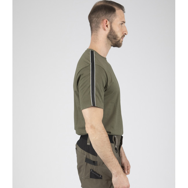 Werk T-shirt met korte mouwen Luka kaki - Nine Worths by North Ways