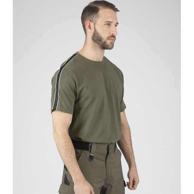 Werk T-shirt met korte mouwen Luka kaki - Nine Worths by North Ways