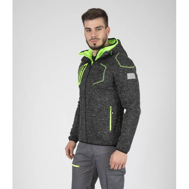 VESTE LYNX NOIR CHINE ET VERT - North Ways