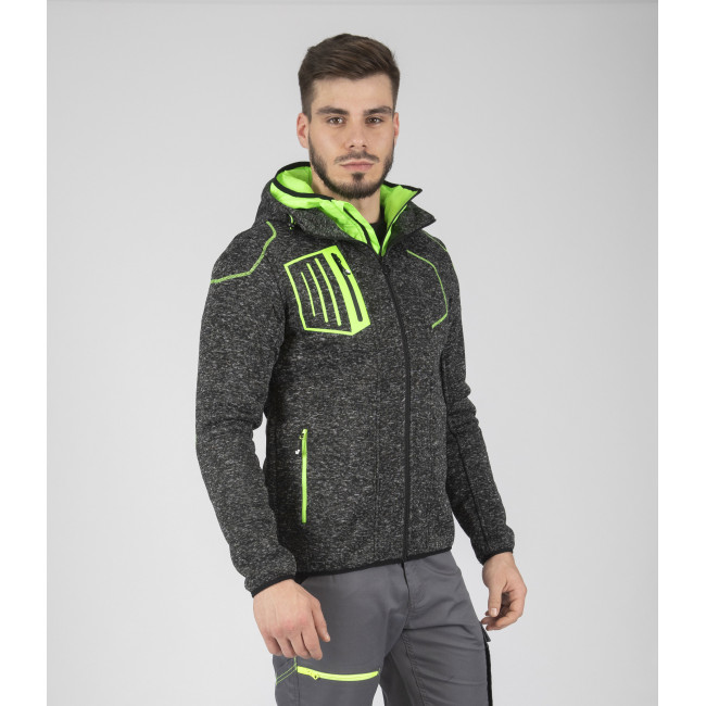 VESTE LYNX NOIR CHINE ET VERT - Nine Worths by North Ways