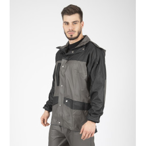 VESTE DE PLUIE DE TRAVAIL MORAY GRIS / NOIR - Nine Worths by North Ways