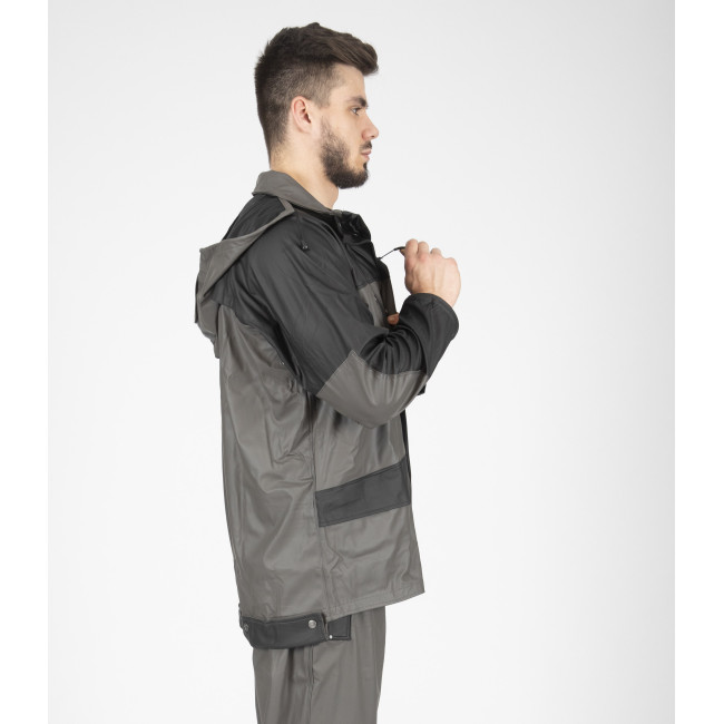 ARBEITSREGENJACKE MORAY GRAU / SCHWARZ - Nine Worths by North Ways