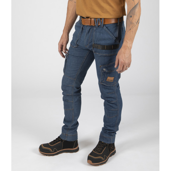 Arbeitshose mit vielen Taschen Usain blau - Nine Worths by North Ways