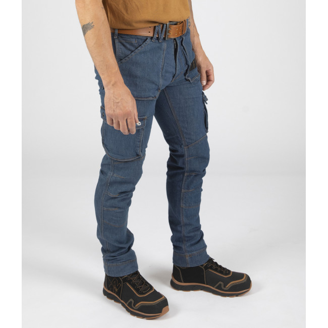 Pantalon de travail multipoches Usain bleu - Nine Worths by North Ways