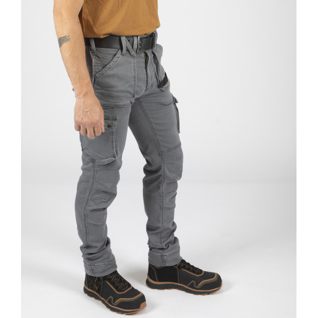 Pantalon de travail multipoches Usain gris - Nine Worths by North Ways