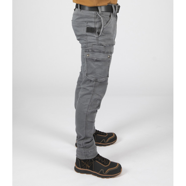Arbeitshose mit vielen Taschen Usain grau - Nine Worths by North Ways