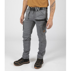 Pantalon de travail multipoches Usain gris - Nine Worths by North Ways