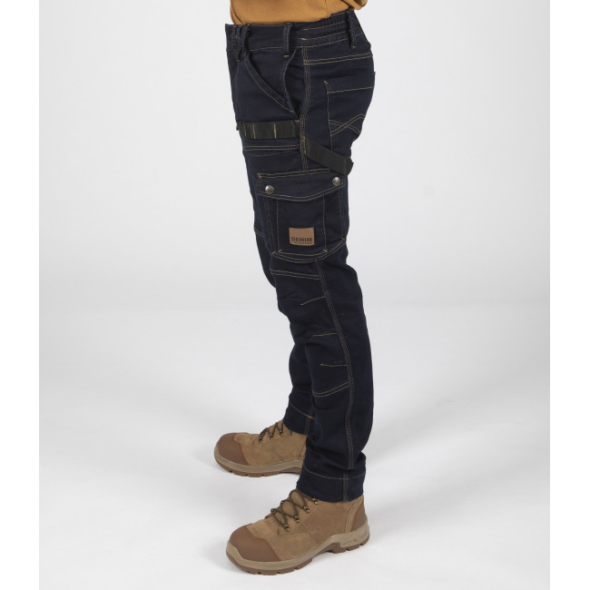 Pantalon de travail multipoches en jean Usain - Nine Worths by North Ways
