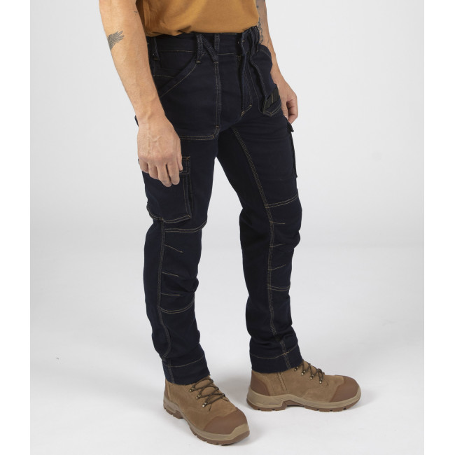 Pantalon de travail multipoches en jean Usain - Nine Worths by North Ways