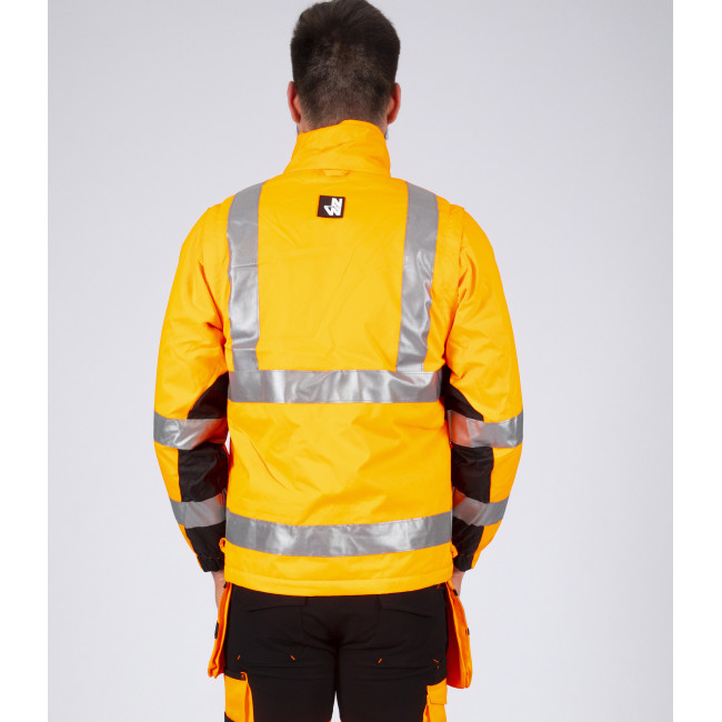 WERKPARKA HOGE ZICHTBAARHEID WELLINGTON FLUOR ORANJE - Nine Worths by North Ways