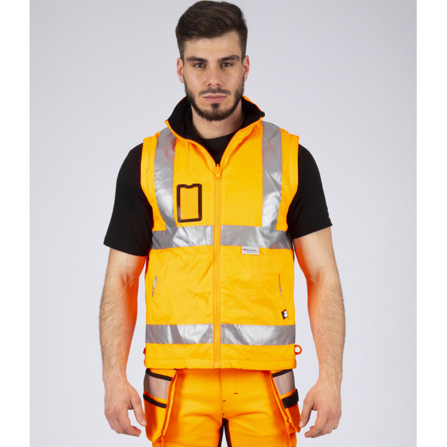 PARKA ROBOCZA WYSOKIEJ WIDOCZNOŚCI WELLINGTON POMARAŃCZOWA FLUO - Nine Worths by North Ways