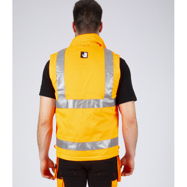PARKA ROBOCZA WYSOKIEJ WIDOCZNOŚCI WELLINGTON POMARAŃCZOWA FLUO - Nine Worths by North Ways