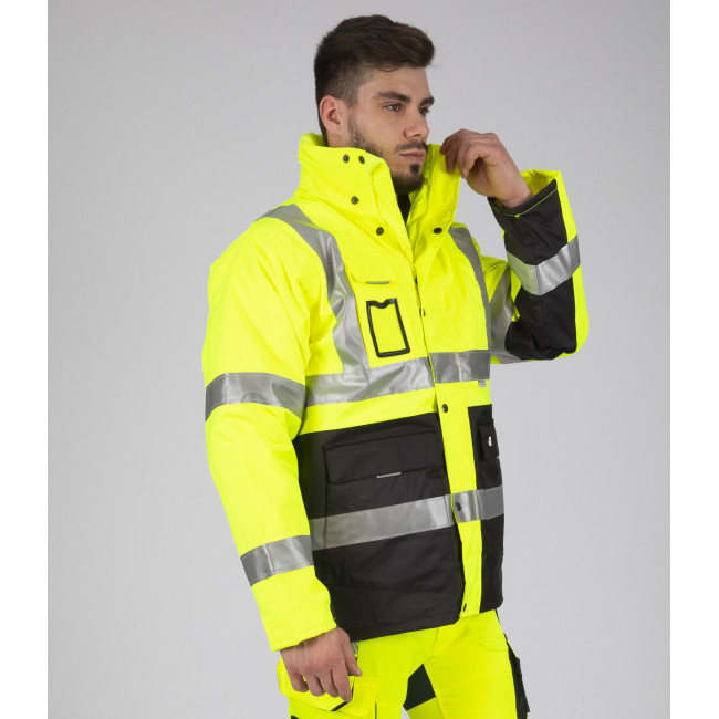 PARKA DE TRAVAIL HAUTE VISIBILITÉ WELLINGTON JAUNE FLUO - Nine Worths by North Ways