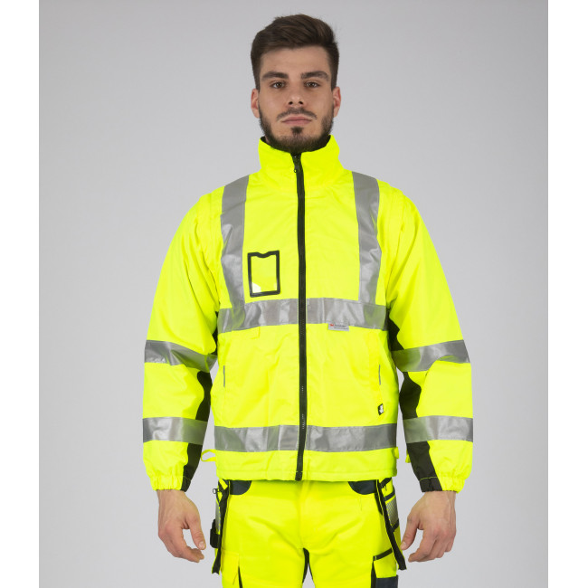 PARKA ROBOCZA WYSOKIEJ WIDOCZNOŚCI WELLINGTON ŻÓŁTY FLUO - Nine Worths by North Ways
