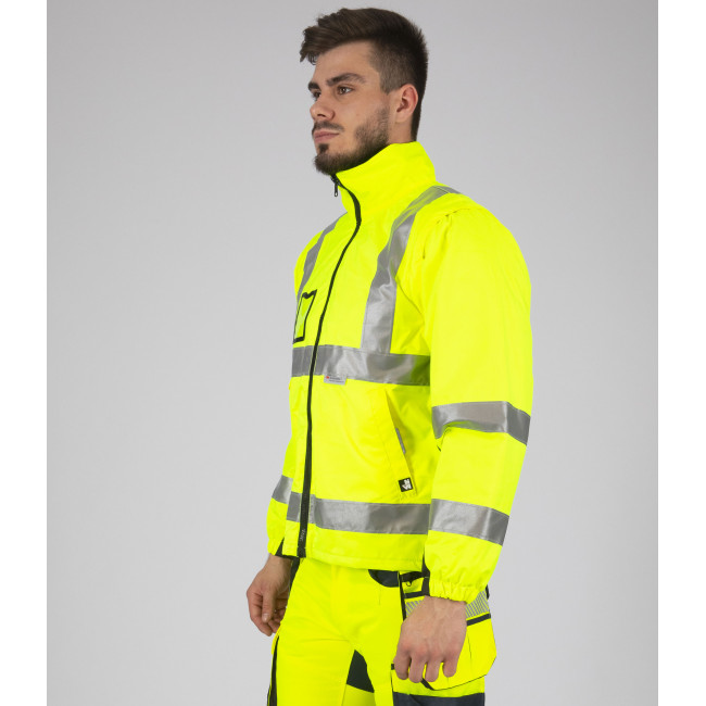 PARKA ROBOCZA WYSOKIEJ WIDOCZNOŚCI WELLINGTON ŻÓŁTY FLUO - Nine Worths by North Ways