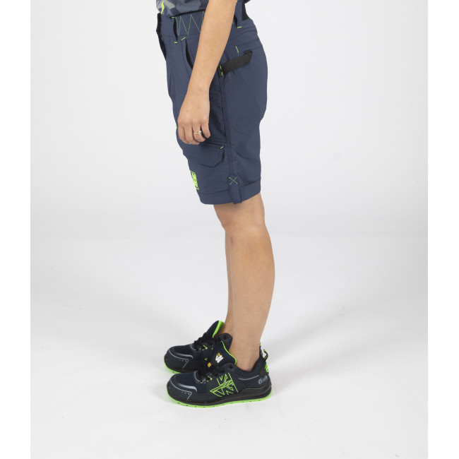 Bermuda de travail femme Sharon marine/jaune fluo - Nine Worths by North Ways