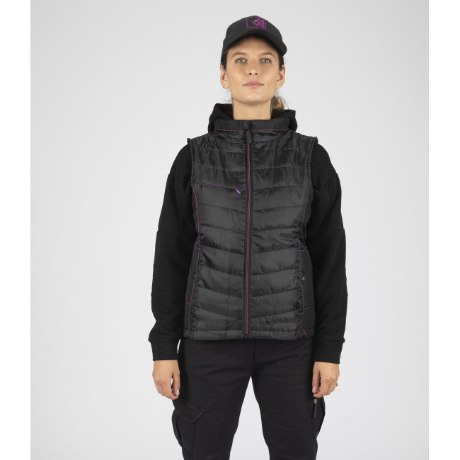 Ärmellose Arbeitsdaunenjacke für Damen Constance schwarz - Nine Worths by North Ways