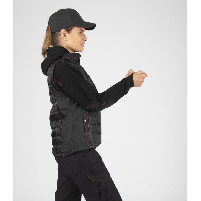 Doudoune de travail sans manches pour femme Constance noir - Nine Worths by North Ways