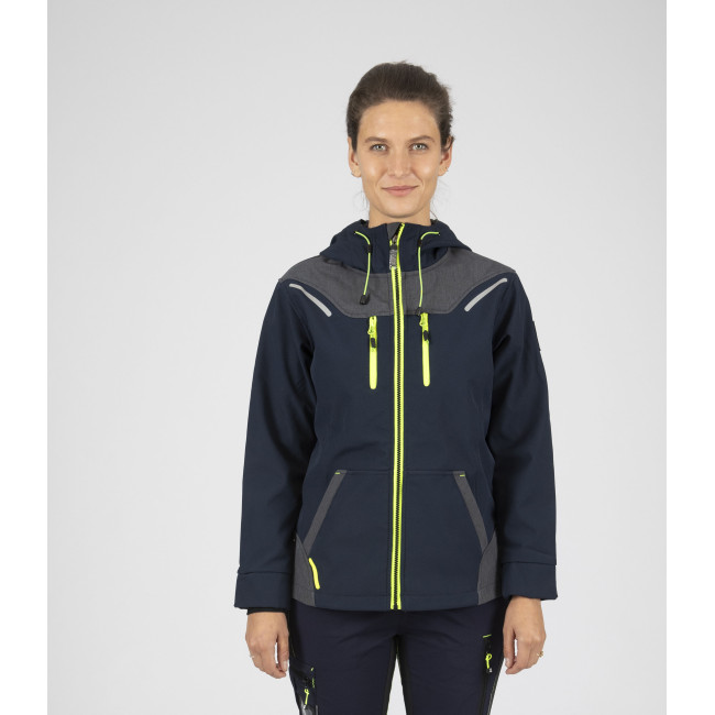 Blouson Florence marineblauw en fluorgeel - Nine Worths by North Ways