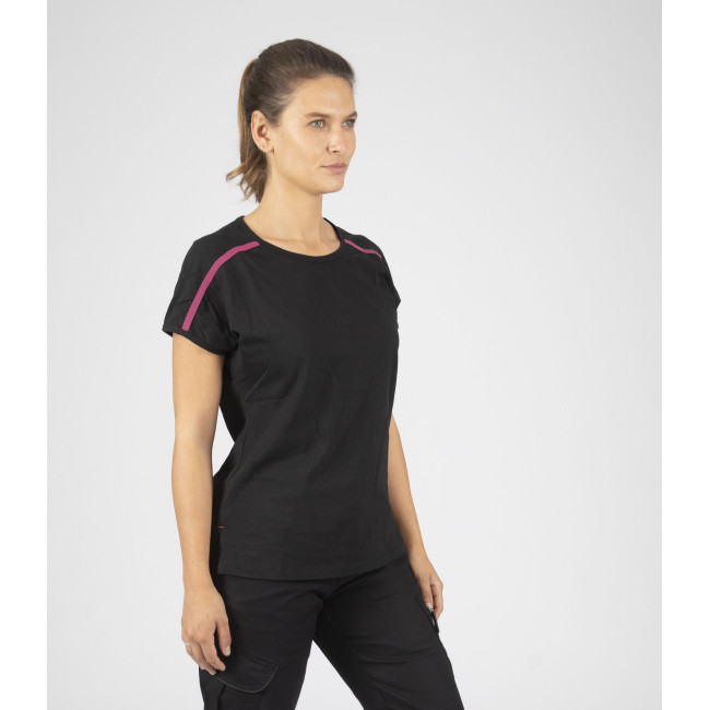 T-shirt korte mouwen Mia zwart/fuchsia - Nine Worths by North Ways