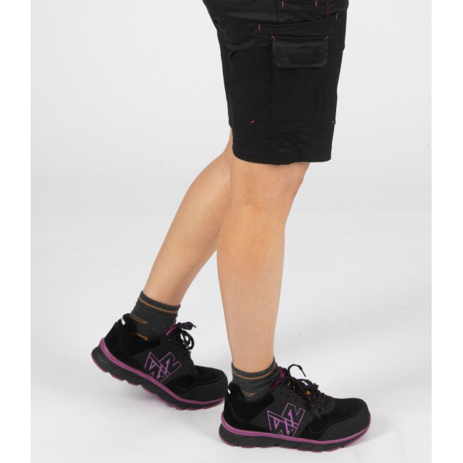 Niskie buty robocze Shelly S3 SRC czarne/fuksja - Nine Worths by North Ways