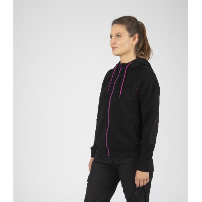 Damen Arbeitsweste Uma schwarz/fuchsia - Nine Worths by North Ways