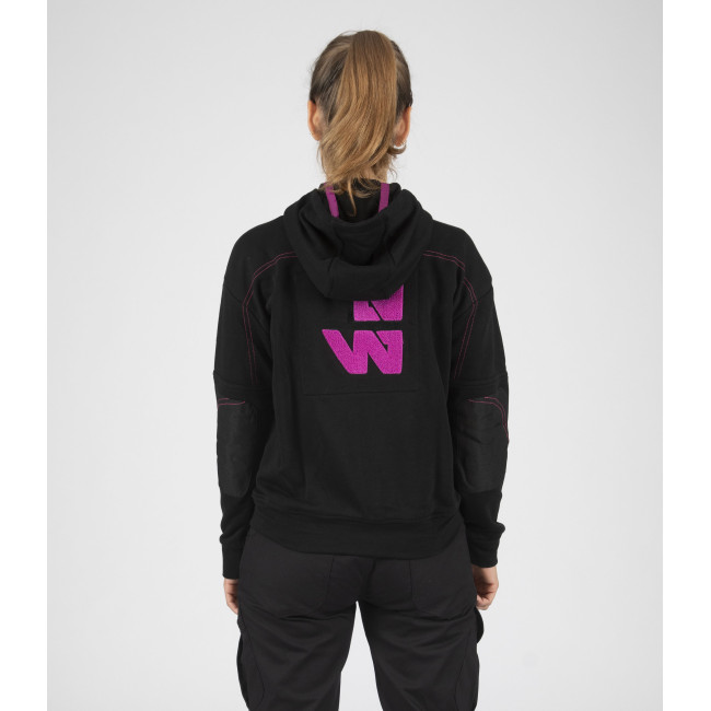 Werkgilet voor dames Uma zwart/fuchsia - Nine Worths by North Ways