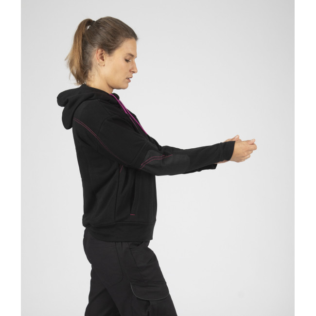 Gilet de travail femme Uma noir/fushia - Nine Worths by North Ways