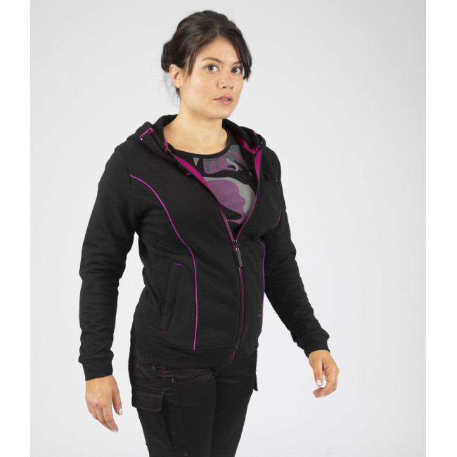 Damen Arbeitsweste ZANA schwarz fuchsia - Nine Worths by North Ways