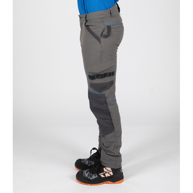 Pantalon de travail SACHA gris/bleu - Nine Worths by North Ways