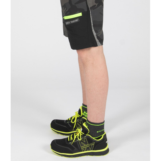 Veiligheidsschoenen Justin S1P SRC zwart/fluor geel - Nine Worths by North Ways