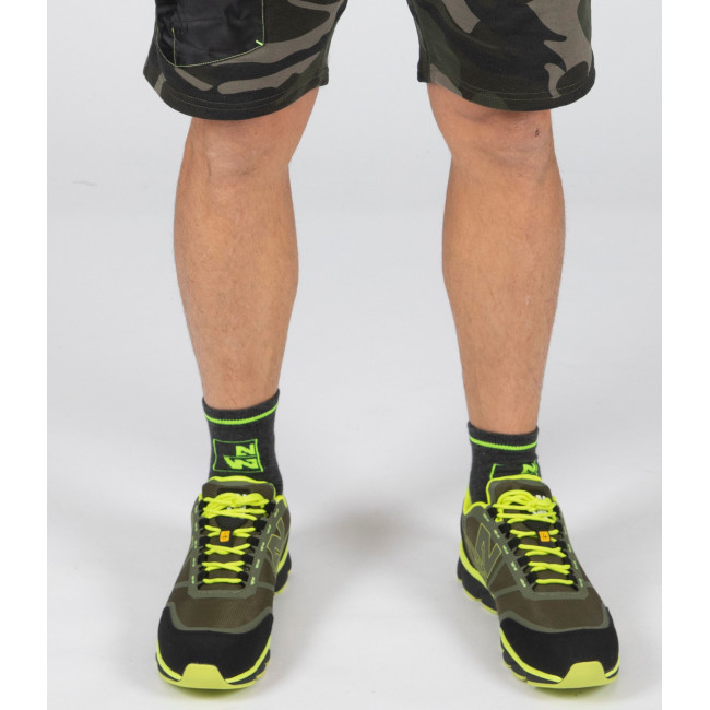 Chaussures de sécurité Justin S1P SRC kaki/jaune fluo - Nine Worths by North Ways
