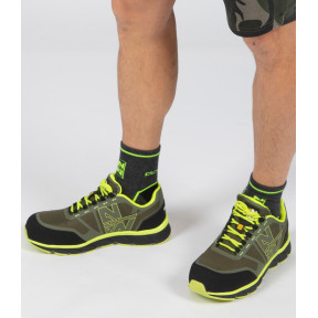 Chaussures de sécurité Justin S1P SRC kaki/jaune fluo - Nine Worths by North Ways
