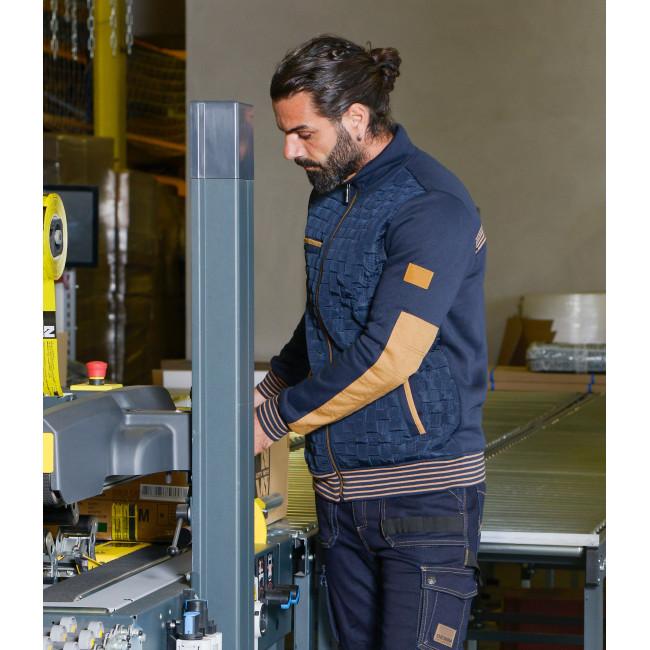 Arbeitsweste Andreu marine und kamel - North Ways