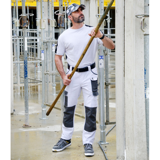 Pantalon de travail multipoches Cary blanc - Nine Worths by North Ways