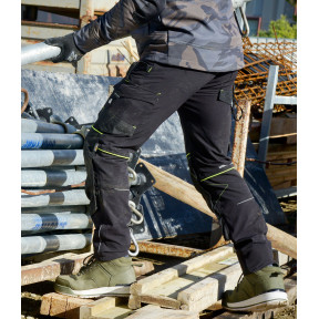 Werkbroek SACHA - Zwart/Geel - Nine Worths by North Ways