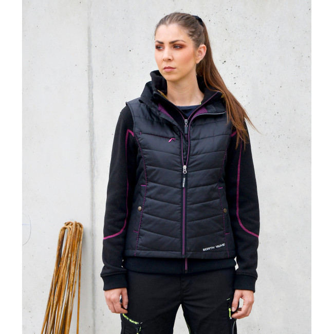 Doudoune de travail sans manches pour femme Constance noir - North Ways