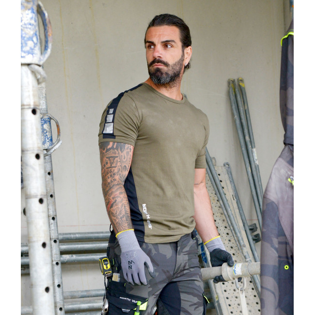 Herren-Kurzarm-T-Shirt Andy khaki - Nine Worths by North Ways