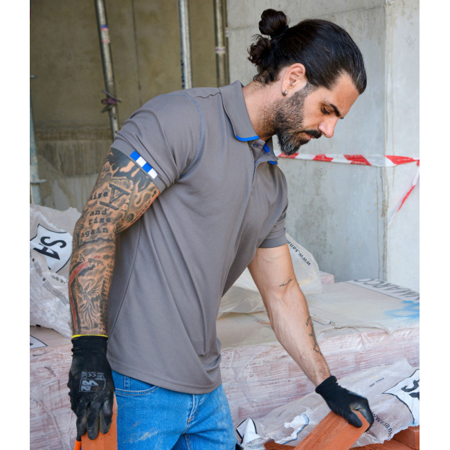 Polo de travail Beven gris/bleu - North Ways